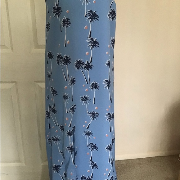 BLUE TROPICAL A-LINE MAXI DRESS- SIZE XSM - Picture 5 of 6